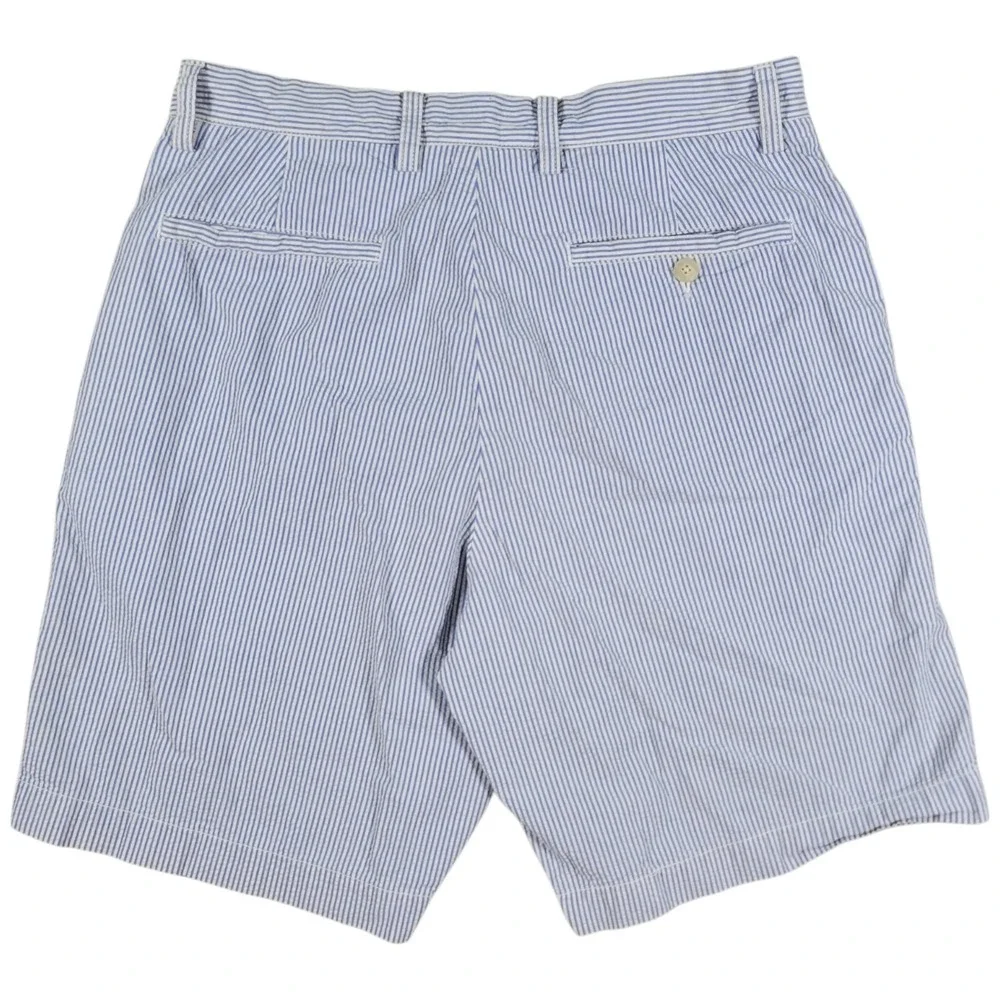 J.Crew Seersucker Shorts Mens 30 Blue White Striped Cotton Preppy Summer 63971